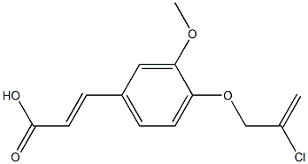 3-{4-[(2-chloroprop-2-en-1-yl)oxy]-3-methoxyphenyl}prop-2-enoic acid Struktur