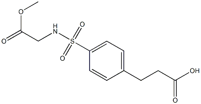 3-{4-[(2-methoxy-2-oxoethyl)sulfamoyl]phenyl}propanoic acid Struktur