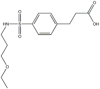 3-{4-[(3-ethoxypropyl)sulfamoyl]phenyl}propanoic acid Struktur