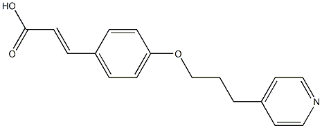 3-{4-[3-(pyridin-4-yl)propoxy]phenyl}prop-2-enoic acid Struktur