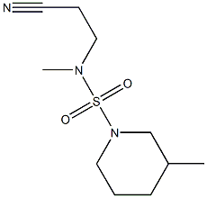 3-{methyl[(3-methylpiperidine-1-)sulfonyl]amino}propanenitrile Struktur