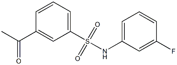 3-acetyl-N-(3-fluorophenyl)benzene-1-sulfonamide Struktur