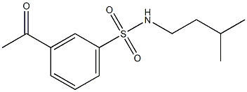 3-acetyl-N-(3-methylbutyl)benzene-1-sulfonamide Struktur