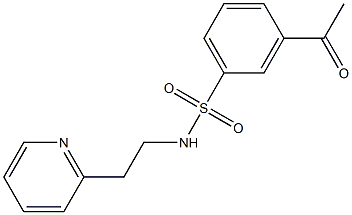 3-acetyl-N-[2-(pyridin-2-yl)ethyl]benzene-1-sulfonamide Struktur