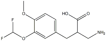 3-amino-2-{[3-(difluoromethoxy)-4-methoxyphenyl]methyl}propanoic acid Struktur