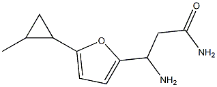 3-amino-3-[5-(2-methylcyclopropyl)furan-2-yl]propanamide Struktur