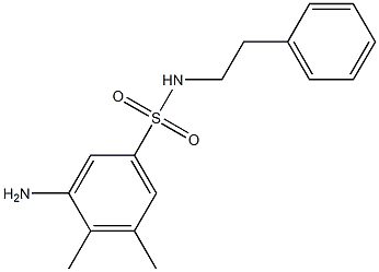 3-amino-4,5-dimethyl-N-(2-phenylethyl)benzene-1-sulfonamide Struktur