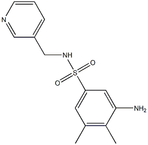 3-amino-4,5-dimethyl-N-(pyridin-3-ylmethyl)benzene-1-sulfonamide Struktur