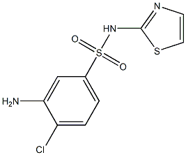 3-amino-4-chloro-N-(1,3-thiazol-2-yl)benzene-1-sulfonamide Struktur