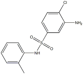 3-amino-4-chloro-N-(2-methylphenyl)benzene-1-sulfonamide Struktur