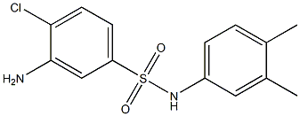 3-amino-4-chloro-N-(3,4-dimethylphenyl)benzene-1-sulfonamide Struktur