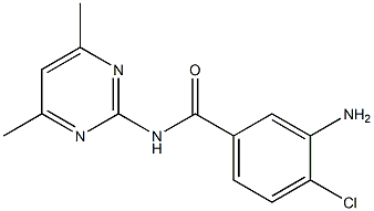 3-amino-4-chloro-N-(4,6-dimethylpyrimidin-2-yl)benzamide Struktur