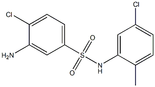 3-amino-4-chloro-N-(5-chloro-2-methylphenyl)benzene-1-sulfonamide Struktur