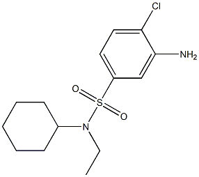 3-amino-4-chloro-N-cyclohexyl-N-ethylbenzene-1-sulfonamide Struktur