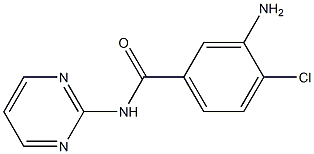 3-amino-4-chloro-N-pyrimidin-2-ylbenzamide Struktur