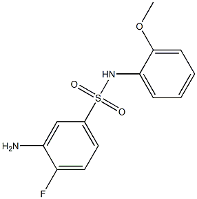 3-amino-4-fluoro-N-(2-methoxyphenyl)benzene-1-sulfonamide Struktur