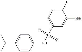 3-amino-4-fluoro-N-[4-(propan-2-yl)phenyl]benzene-1-sulfonamide Struktur