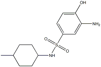 3-amino-4-hydroxy-N-(4-methylcyclohexyl)benzene-1-sulfonamide Struktur