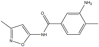 3-amino-4-methyl-N-(3-methyl-1,2-oxazol-5-yl)benzamide Struktur