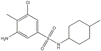 3-amino-5-chloro-4-methyl-N-(4-methylcyclohexyl)benzene-1-sulfonamide Struktur