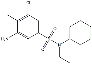 3-amino-5-chloro-N-cyclohexyl-N-ethyl-4-methylbenzene-1-sulfonamide Struktur