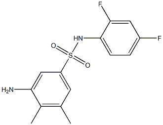 3-amino-N-(2,4-difluorophenyl)-4,5-dimethylbenzene-1-sulfonamide Struktur