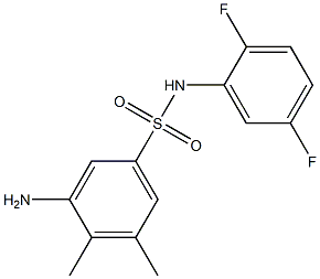 3-amino-N-(2,5-difluorophenyl)-4,5-dimethylbenzene-1-sulfonamide Struktur