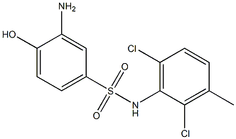 3-amino-N-(2,6-dichloro-3-methylphenyl)-4-hydroxybenzene-1-sulfonamide Struktur