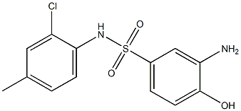 3-amino-N-(2-chloro-4-methylphenyl)-4-hydroxybenzene-1-sulfonamide Struktur