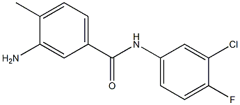 3-amino-N-(3-chloro-4-fluorophenyl)-4-methylbenzamide Struktur