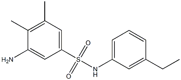 3-amino-N-(3-ethylphenyl)-4,5-dimethylbenzene-1-sulfonamide Struktur