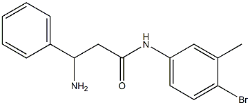 3-amino-N-(4-bromo-3-methylphenyl)-3-phenylpropanamide Struktur