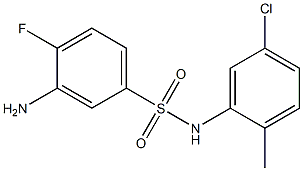 3-amino-N-(5-chloro-2-methylphenyl)-4-fluorobenzene-1-sulfonamide Struktur