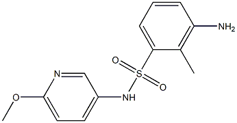 3-amino-N-(6-methoxypyridin-3-yl)-2-methylbenzene-1-sulfonamide Struktur