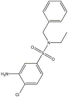 3-amino-N-benzyl-4-chloro-N-ethylbenzene-1-sulfonamide Struktur