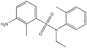 3-amino-N-ethyl-2-methyl-N-(2-methylphenyl)benzene-1-sulfonamide Struktur