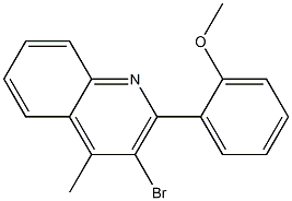 3-bromo-2-(2-methoxyphenyl)-4-methylquinoline Struktur