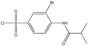 3-bromo-4-(2-methylpropanamido)benzene-1-sulfonyl chloride Struktur