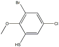 3-bromo-5-chloro-2-methoxybenzene-1-thiol Struktur