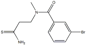 3-bromo-N-(2-carbamothioylethyl)-N-methylbenzamide Struktur