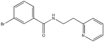 3-bromo-N-(2-pyridin-2-ylethyl)benzamide Struktur