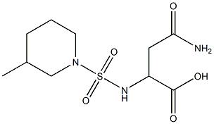 3-carbamoyl-2-{[(3-methylpiperidine-1-)sulfonyl]amino}propanoic acid Struktur