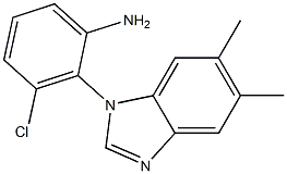 3-chloro-2-(5,6-dimethyl-1H-1,3-benzodiazol-1-yl)aniline Struktur