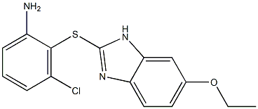 3-chloro-2-[(6-ethoxy-1H-1,3-benzodiazol-2-yl)sulfanyl]aniline Struktur