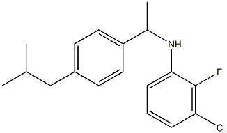 3-chloro-2-fluoro-N-{1-[4-(2-methylpropyl)phenyl]ethyl}aniline Struktur