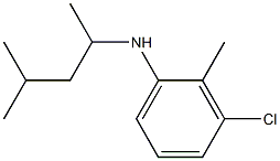 3-chloro-2-methyl-N-(4-methylpentan-2-yl)aniline Struktur