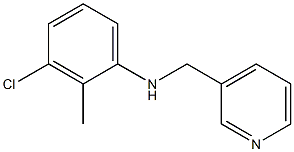 3-chloro-2-methyl-N-(pyridin-3-ylmethyl)aniline Struktur