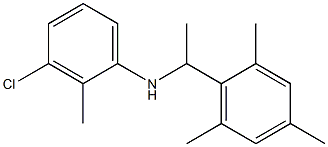 3-chloro-2-methyl-N-[1-(2,4,6-trimethylphenyl)ethyl]aniline Struktur