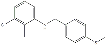 3-chloro-2-methyl-N-{[4-(methylsulfanyl)phenyl]methyl}aniline Struktur