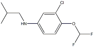 3-chloro-4-(difluoromethoxy)-N-(2-methylpropyl)aniline Struktur